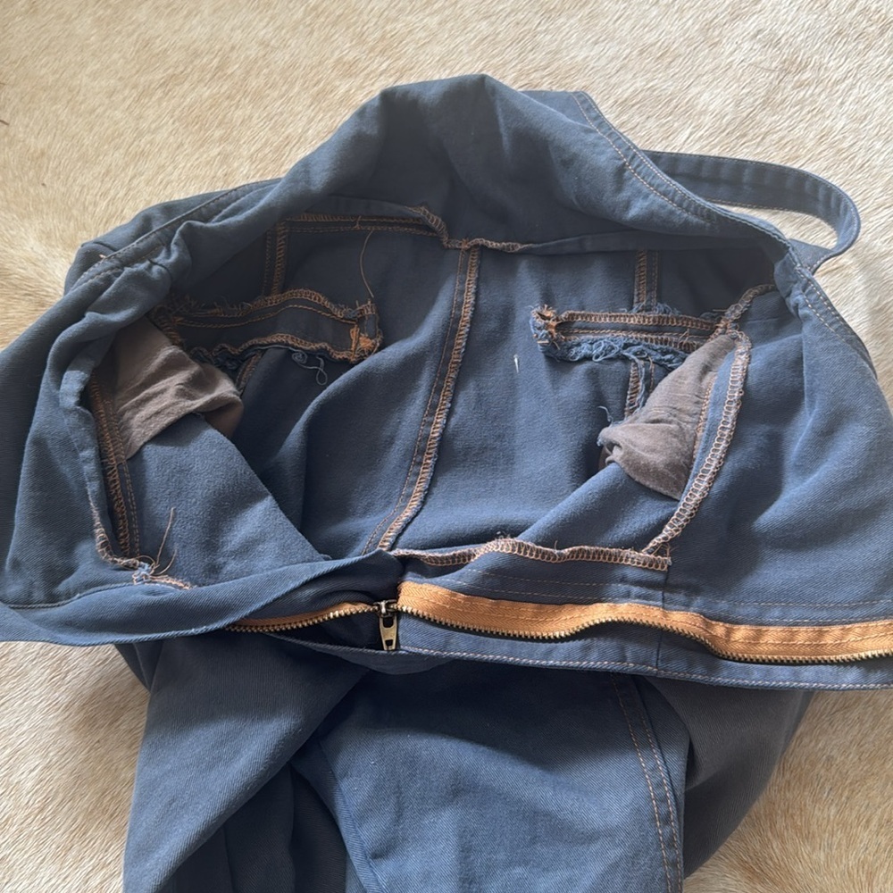 Handmade Casual Blue Denim Overalls one of a kind - Picture 15 of 15